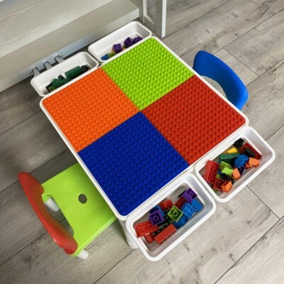 Стіл для Lego Duplo, 2 стільці + конструктор 78 деталей  