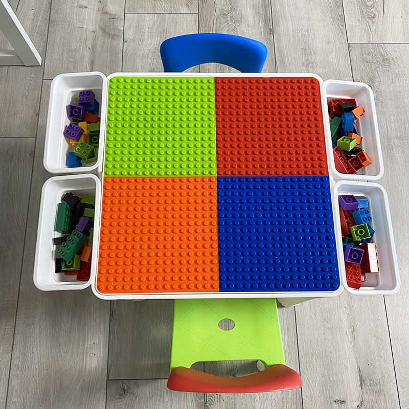 Стіл для Lego Duplo, 2 стільці + конструктор 78 деталей  
