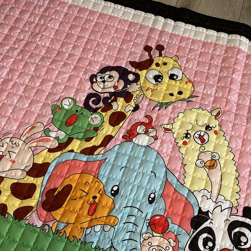 Тканинний килим в дитячу "Веселі звірі" — 195x145x1,5 см  
