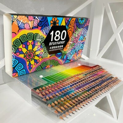 Подарунковий набір кольорових акварельних олівців Brutfuner 180 шт. кольорові  