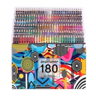 Подарунковий набір кольорових масляних олівців Brutfuner 180 шт. кольорові  