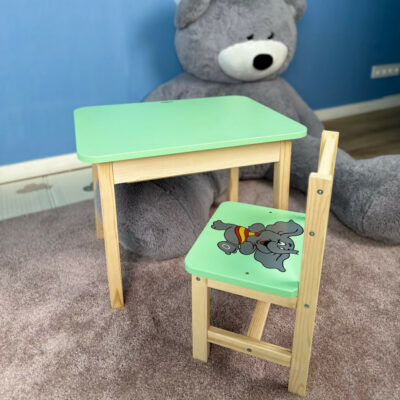 Стіл і стілець дитячий. Для навчання, малювання, гри. Стіл із шухлядою та стільчик.  