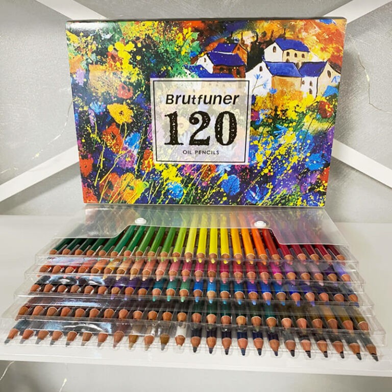Подарочный набор цветных масляных карандашей Brutfuner 120 шт. цветные .
